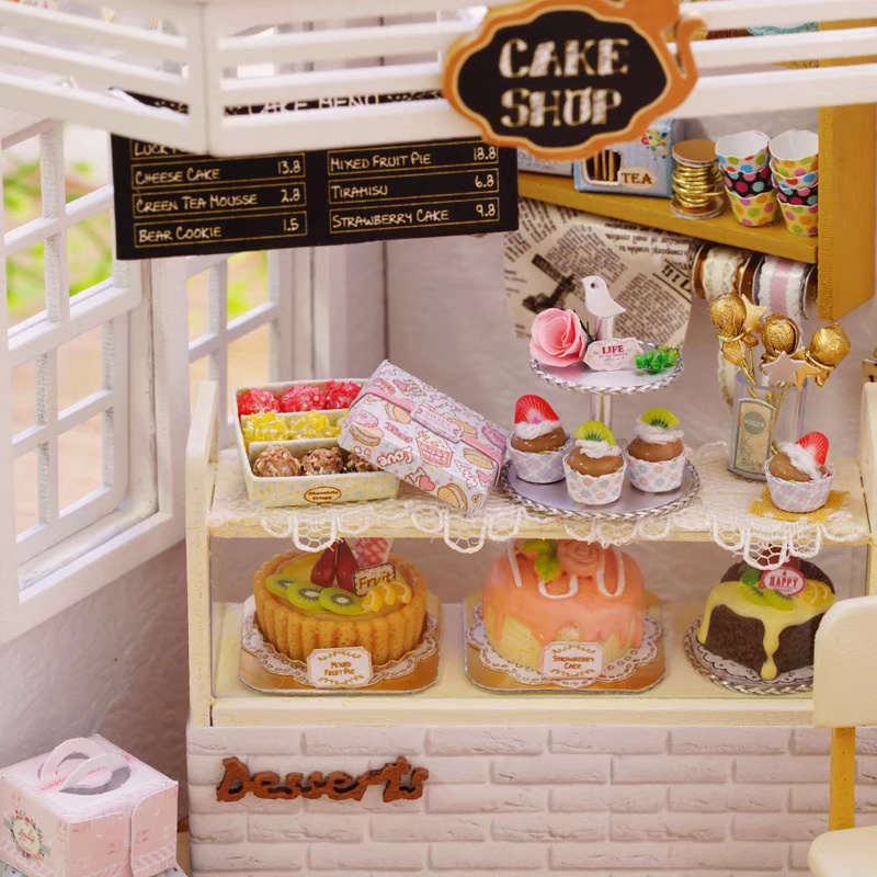 Smart Fun House DIY Cake Diary Cottage Wooden Finished Model Gift for Boys and Girls Birthday Creative Building