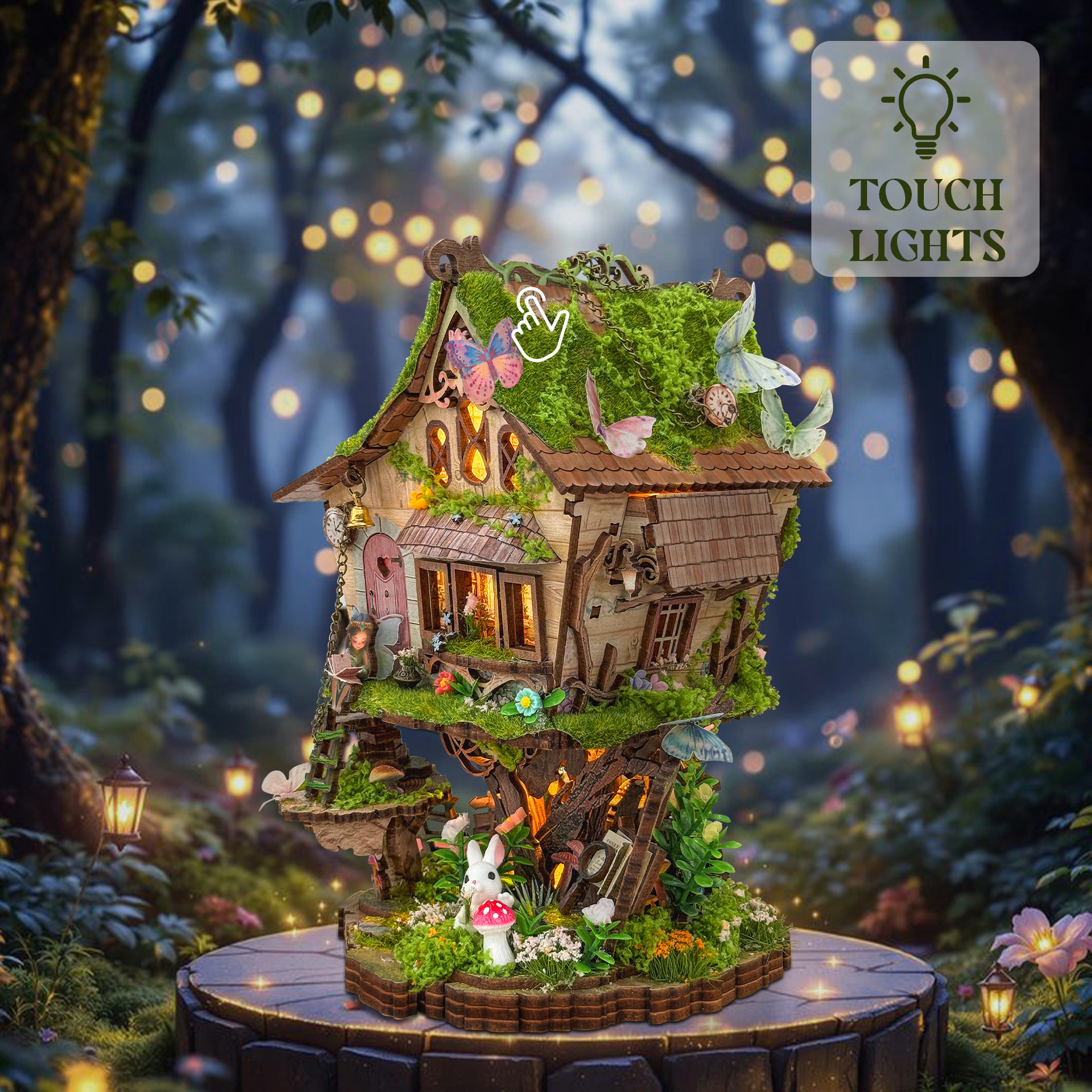 DIY Glass Plastic Small House 3D Puzzle Model Handmade Gift Decoration Ornament Exquisite Stress Relieve Toy for Girls CE
