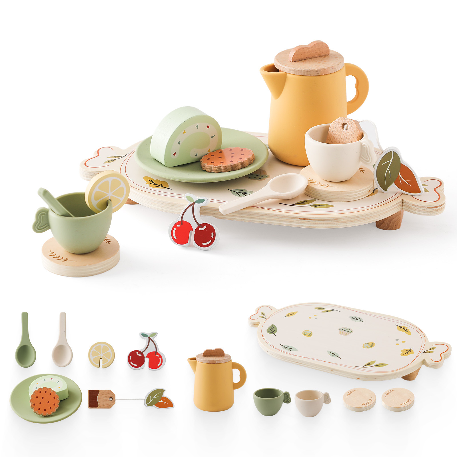 Cross-border Early Education Baby Playing House Interest Cultivation Teapot Home Simulation Kitchen Toy Afternoon Tea Set Model