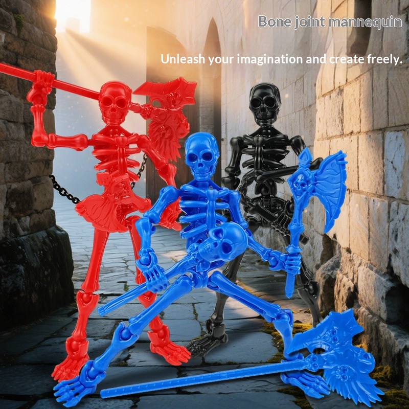 Hot-selling Plastic Multi-joint Movable Lucky Birthday Decoration Trendy Model Toy Assembly Action Figure 3D