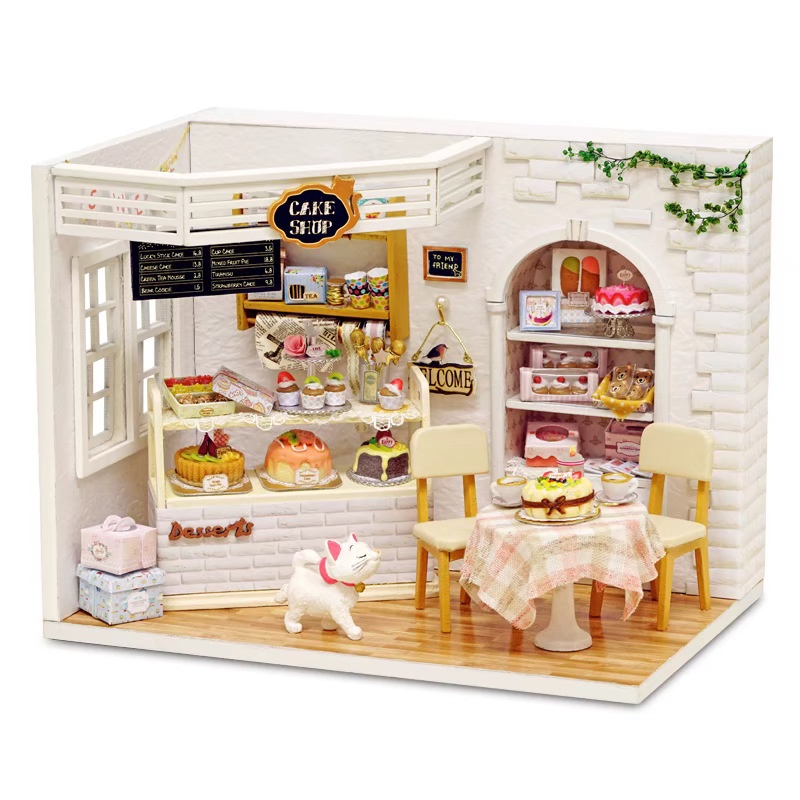Smart Fun House DIY Cake Diary Cottage Wooden Finished Model Gift for Boys and Girls Birthday Creative Building