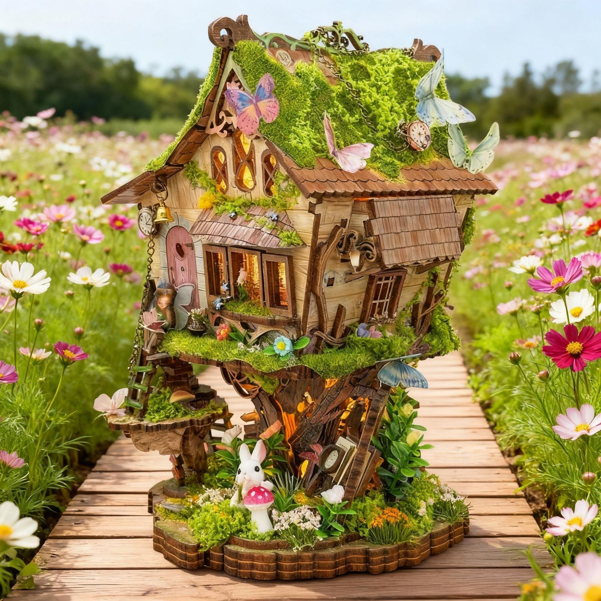 DIY Glass Plastic Small House 3D Puzzle Model Handmade Gift Decoration Ornament Exquisite Stress Relieve Toy for Girls CE