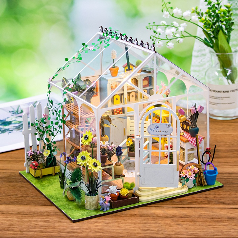 Rainbow Joy DIY Flower House Ornaments Micro Landscape 3D Puzzle Building Block Set