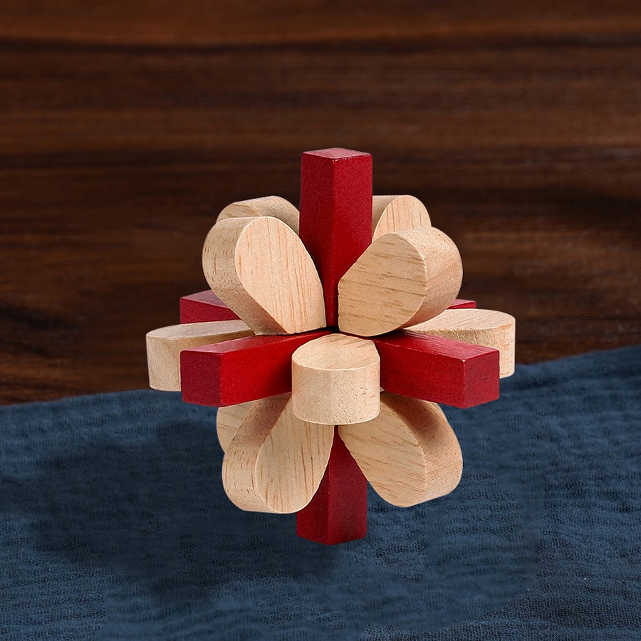 Lilac flower Kongming lock puzzle
