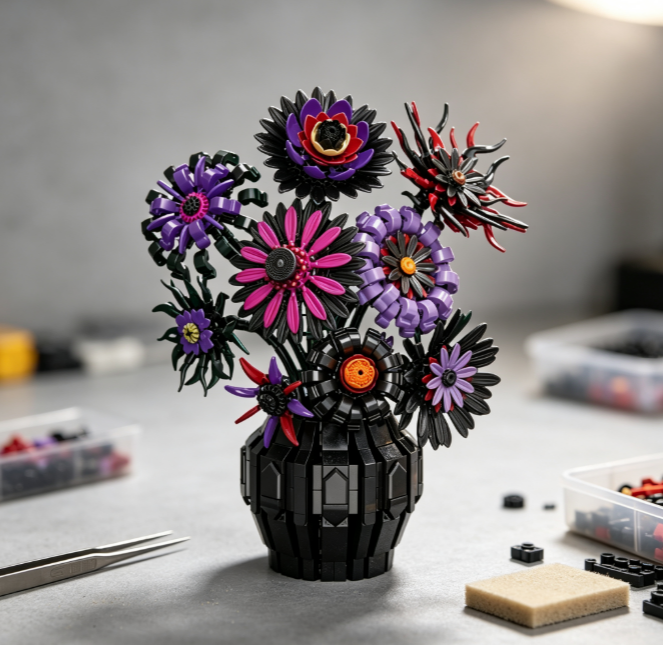 40 Piece Sunflower Building Blocks ABS Plastic Construction Toy Educational Model Home Decor Flower Bouquet 1 24 Scale