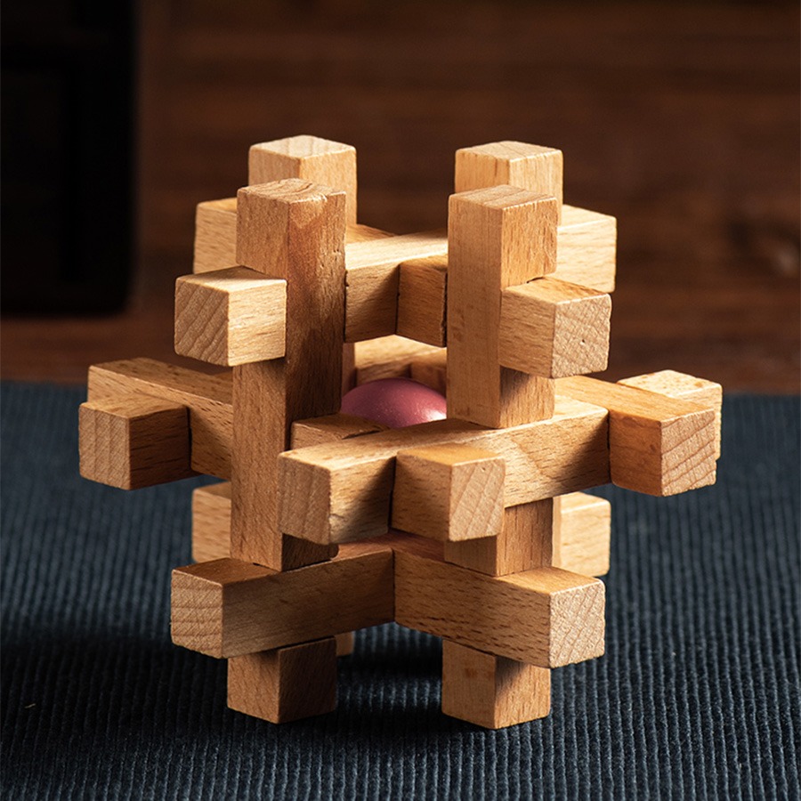 Kongming lock cage ball retrieval puzzle