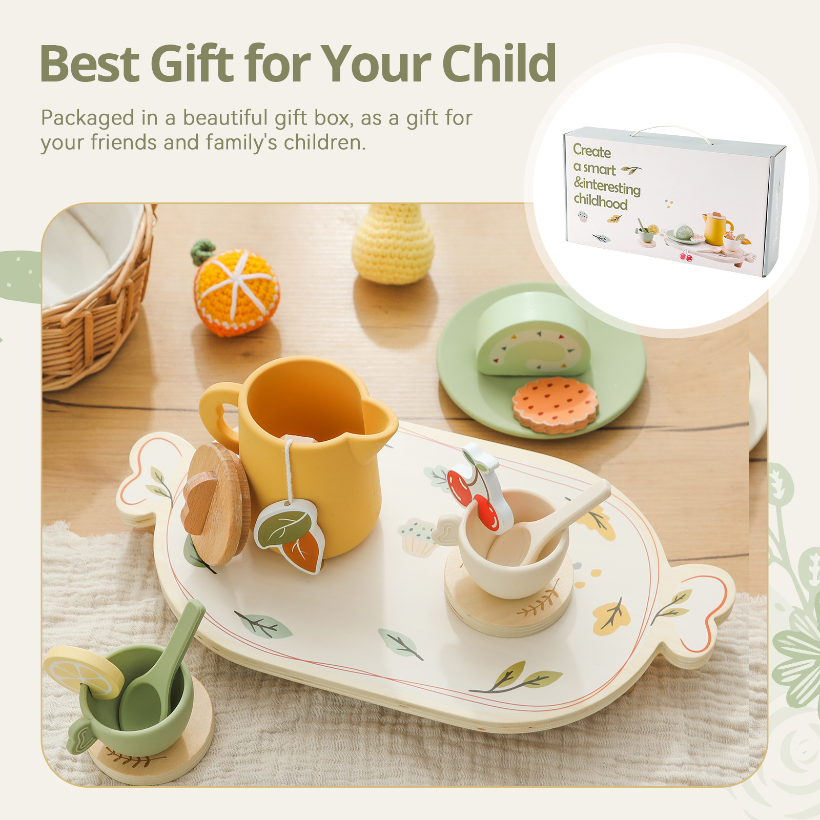 Cross-border Early Education Baby Playing House Interest Cultivation Teapot Home Simulation Kitchen Toy Afternoon Tea Set Model