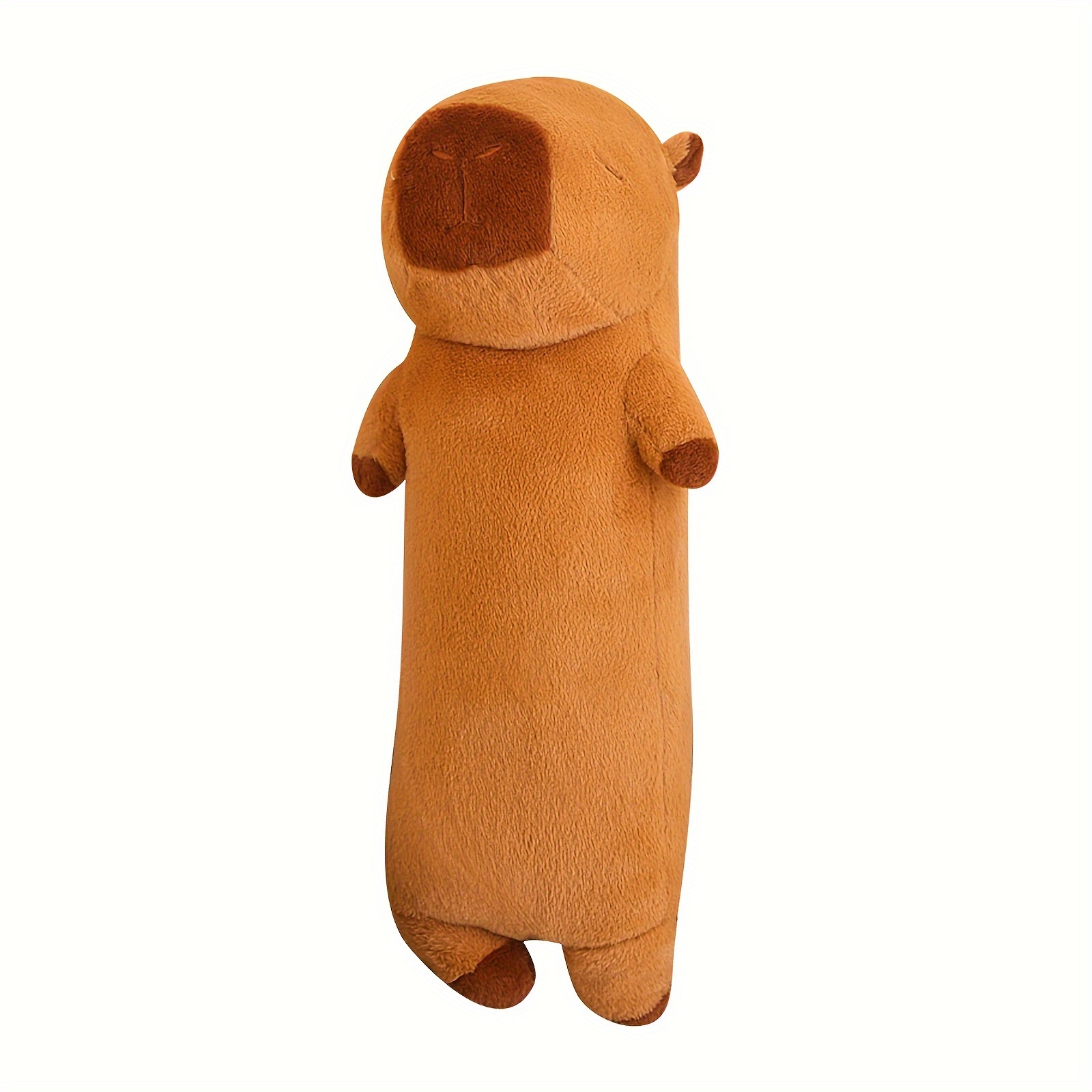Akkun Extra-Long Capybara Plush Pillow-90cm/35.4in Light Brown Soft Stuffed Animal Body Pillow Realistic Cuddly Comfort Unisex