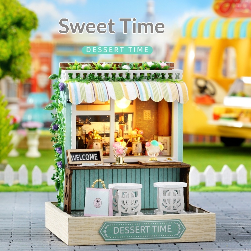 DIY Miniature Wooden House New Model Magic Moon Pavilion Handmade Assembly Model Toy Creative Birthday Gift